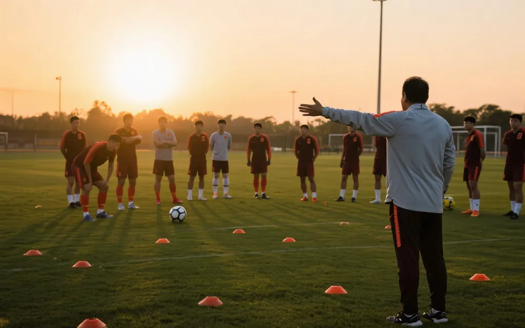 国际比赛日球队在训练场进行战术演练，强调分档与排名驱动的备战